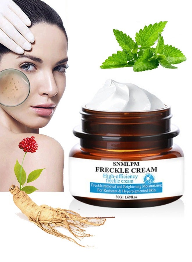 SNMLPM Freckle Cream,High Efficiency Freckle Cream Freckle Remover Brightening Deep Moisturizing Dark Spot Corrector Melasma Cream For Men & Women 30g - Image 1