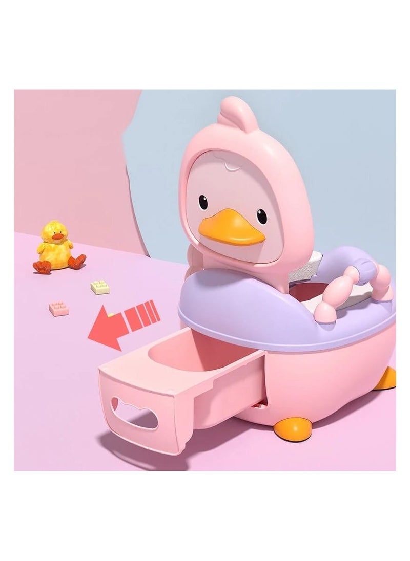 Generic Baby Toilet Training Seat with Handles Toddler Potty Chair with High Back Support and Removable Pot Lid  - Image 4