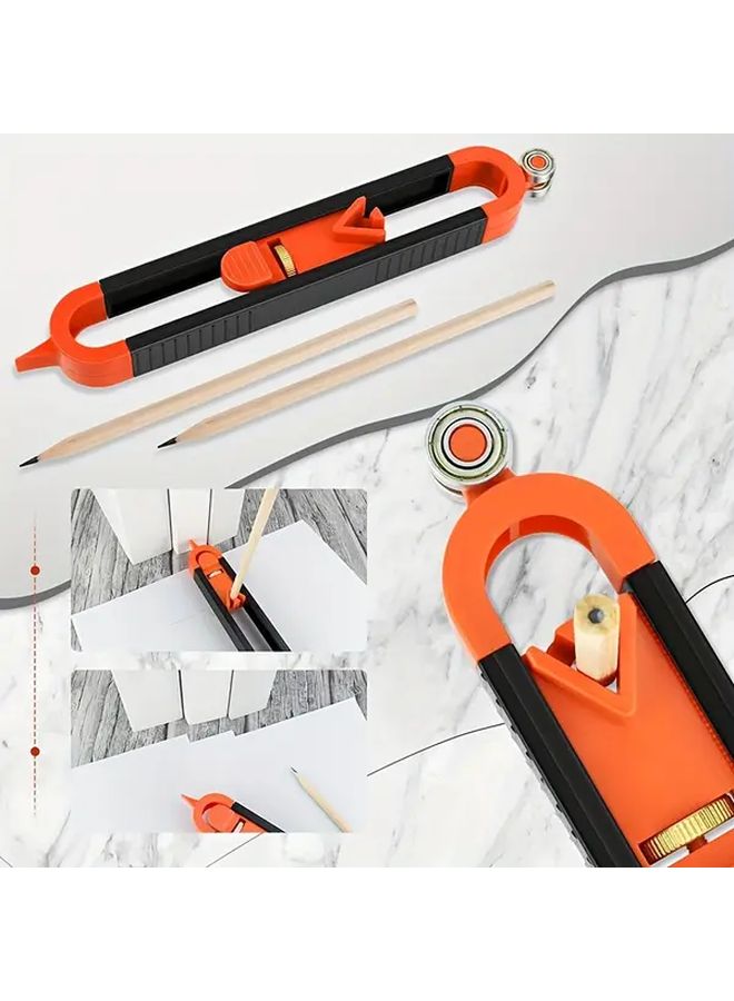 11Pcs Black Orange Woodworking Contour Scribing Tool Set With 10 Pencils - Image 4