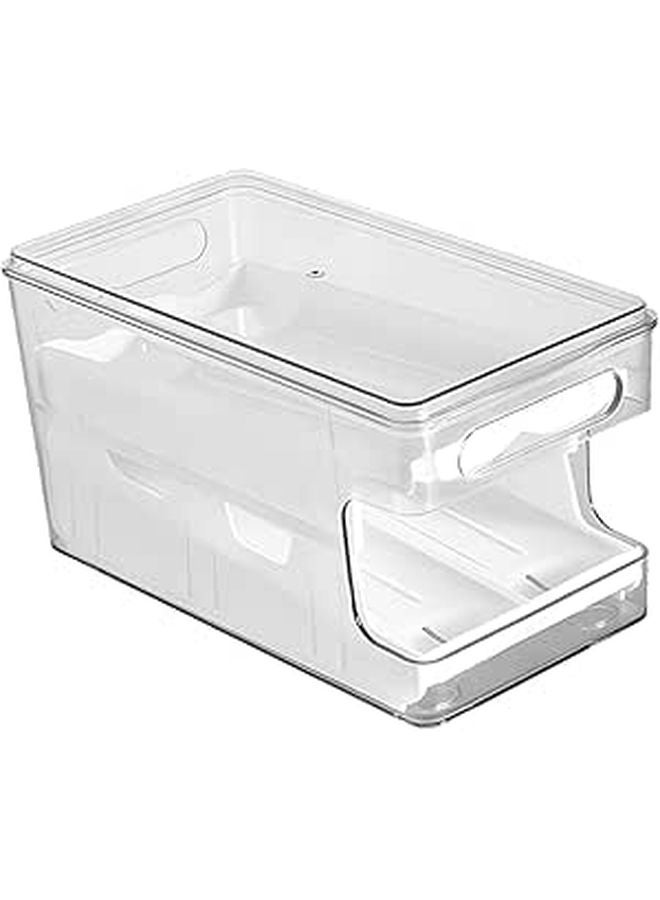 Transparent Double Layer Stackable Egg Holder Fridge Storage Box For Refrigerator And Freezer - Image 1