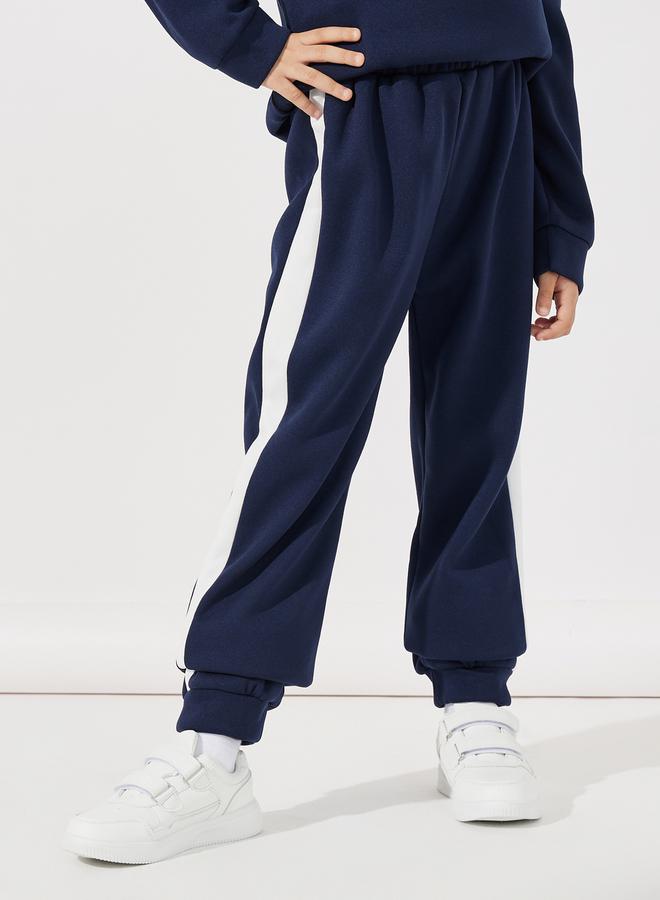 Styli Color Block Zip Neck Sweatshirt & Piping Joggers Set  - Image 5