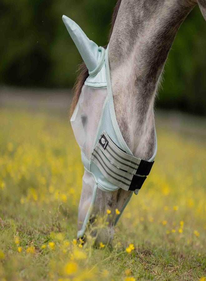 Equinavia Algard Soft Mesh Long Nose Fly Mask - Misty Jade - Horse - Image 4