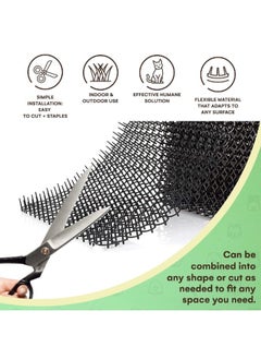 oldlaiben 2 Pieces Cat Deterrent Mat, Scat Mat for Cats with Spikes, Cat Repellent Indoor Furniture, Outdoor Garden Fence Animal Barrier, Prickle Strips Network Digging Stopper Outdoor Spike Deterrent Mat, 34*42cm  - Image 3