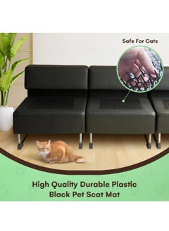 oldlaiben 2 Pieces Cat Deterrent Mat, Scat Mat for Cats with Spikes, Cat Repellent Indoor Furniture, Outdoor Garden Fence Animal Barrier, Prickle Strips Network Digging Stopper Outdoor Spike Deterrent Mat, 34*42cm  - Image 4