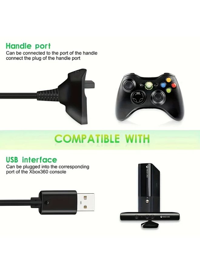 1 قطعة كابل شحن USB لاسلكي لأجهزة تحكم Xbox 360 و 360 Slim - Image 4