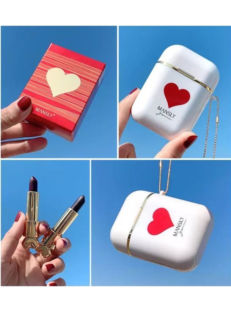 MANSLY Lipstick Dual Color Silky Velvet Matte 2Pcs by Heng Fang - Image 3