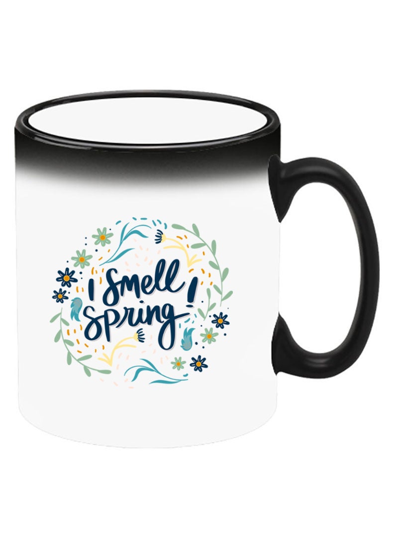 Theodor Color Changing Heat Sensitive Ceramic Mug, Image Revealed When HOT Liquid is Added! I smell Spring - Image 2