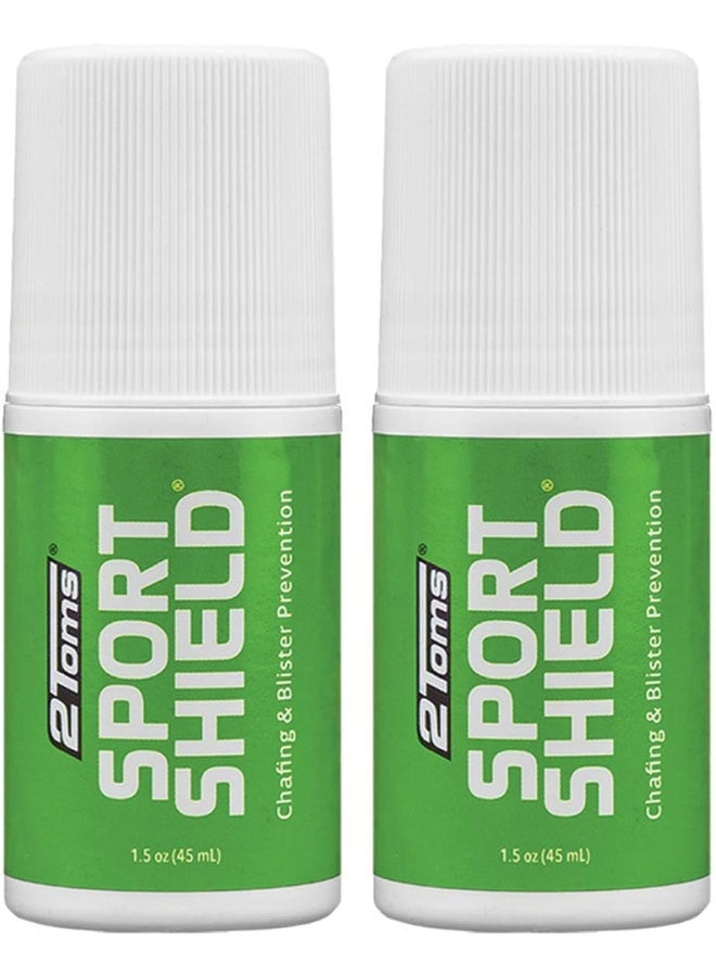 2Toms SportShield, Original Formula, All-Day Anti Chafe and Blister Prevention, Waterproof Protection from Chafing and Skin Irritation, 1.5 Ounces, 2 Bottles - Image 1