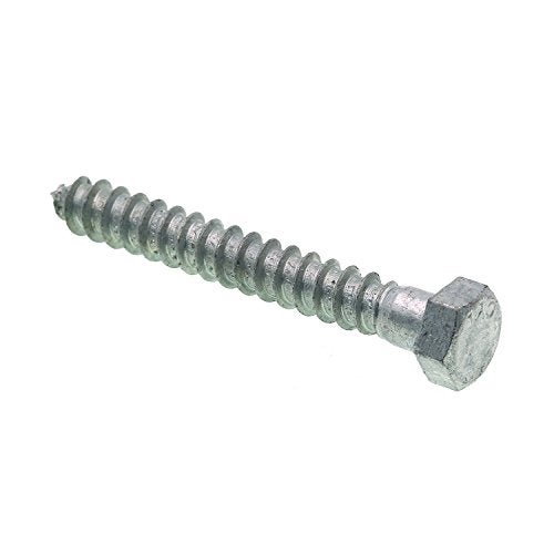 Prime-Line 9056313 Hex Lag Screws, 3/8 In. X 3 In, A307 Grade A Hot Dip Galvanized Steel (25 Pack), Zinc - Image 1