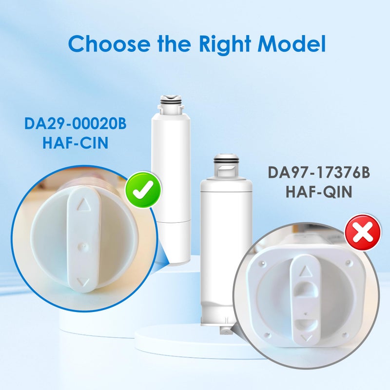 Waterspecialist فلتر مياه بديل Waterspecialist DA29-00020B لفلتر مياه سامسونج DA29-00020B, HAF-CIN/EXP, DA29-00020B-1, HDX FMS-2, RS25J500DSR, RF28HMEDBSR, RF263BEAESR, RF4287HARS, DA97-08006A-1, 2 فلاتر - Image 2