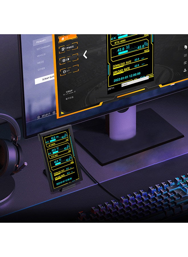 5 Inch IPS Type-C Secondary Screen Computers USB Dynamic Display Sub-Screen Player DIY Custom Information Electronic Album LCD Monitor Display