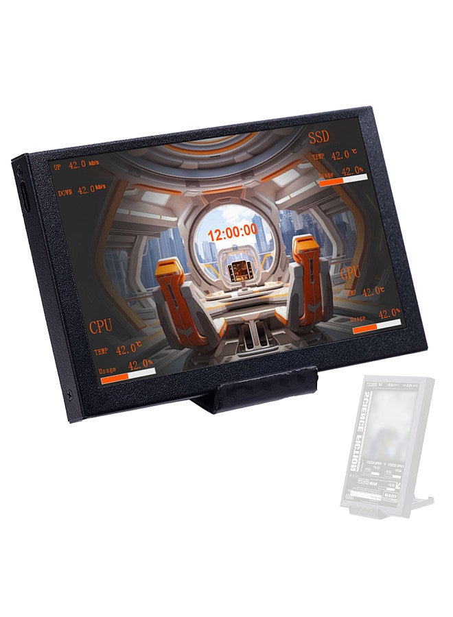 5 Inch IPS Type-C Secondary Screen Computers USB Dynamic Display Sub-Screen Player DIY Custom Information Electronic Album LCD Monitor Display