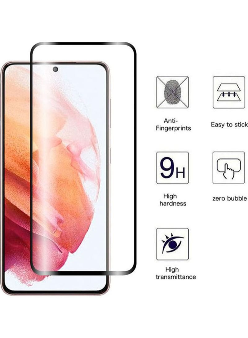 BORTONY Full Screen Protector for Samsung Galaxy S21 Clear/Black - Image 1