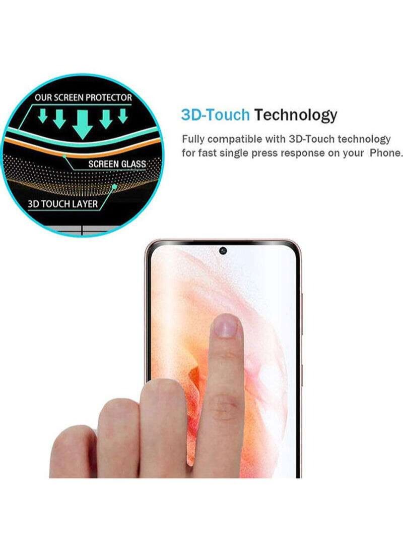 BORTONY Full Screen Protector for Samsung Galaxy S21 Clear/Black - Image 3
