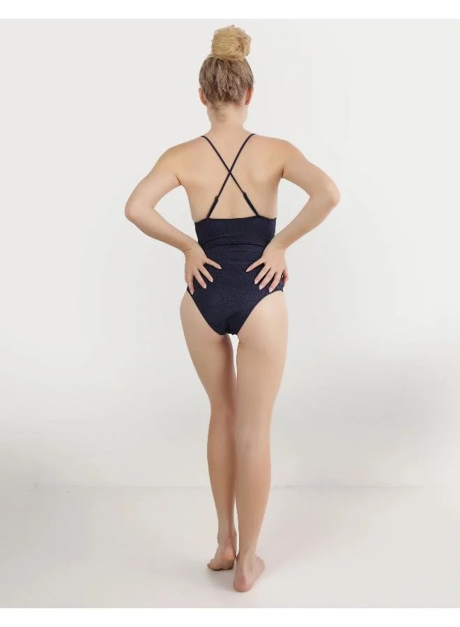 American Eagle Pique Cheeky One Piece Swimsuit