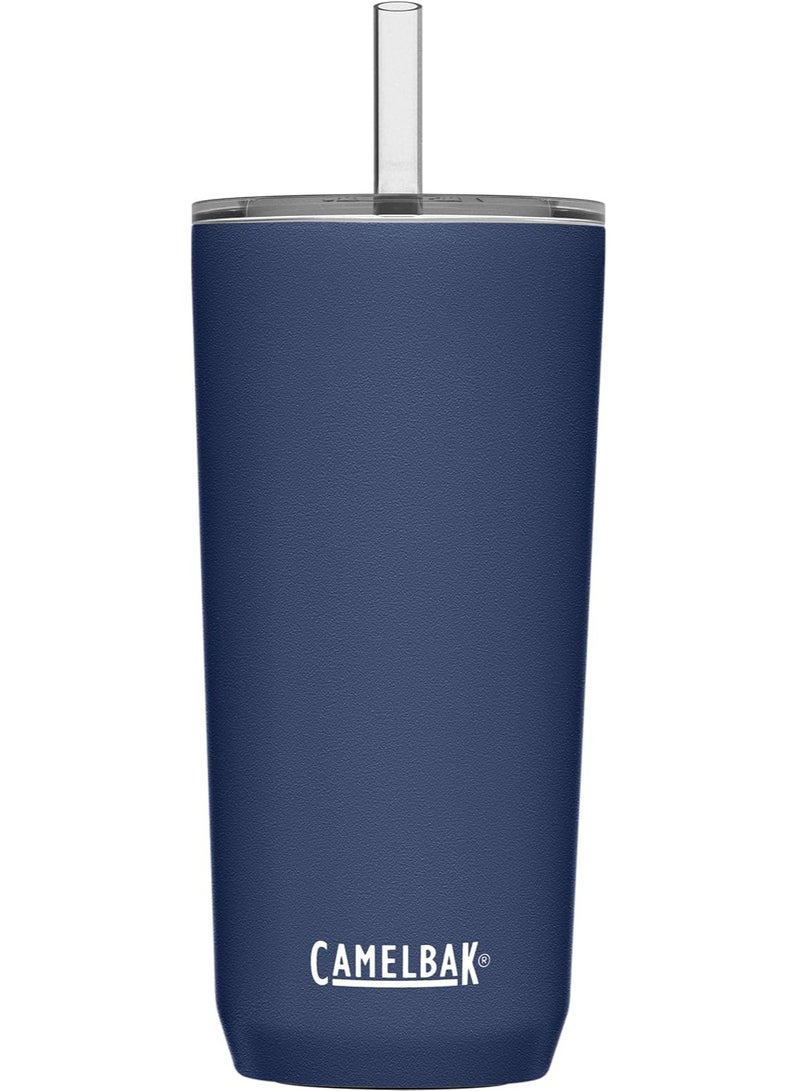 CAMELBAK CamelBak Horizon Straw Tumbler, Insulated Stainless Steel, 20oz, Navy - Image 1