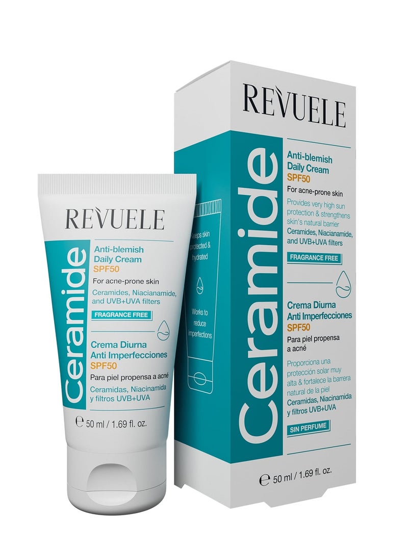 Revuele Ceramide Anti Blemish Daily Cream SPF50