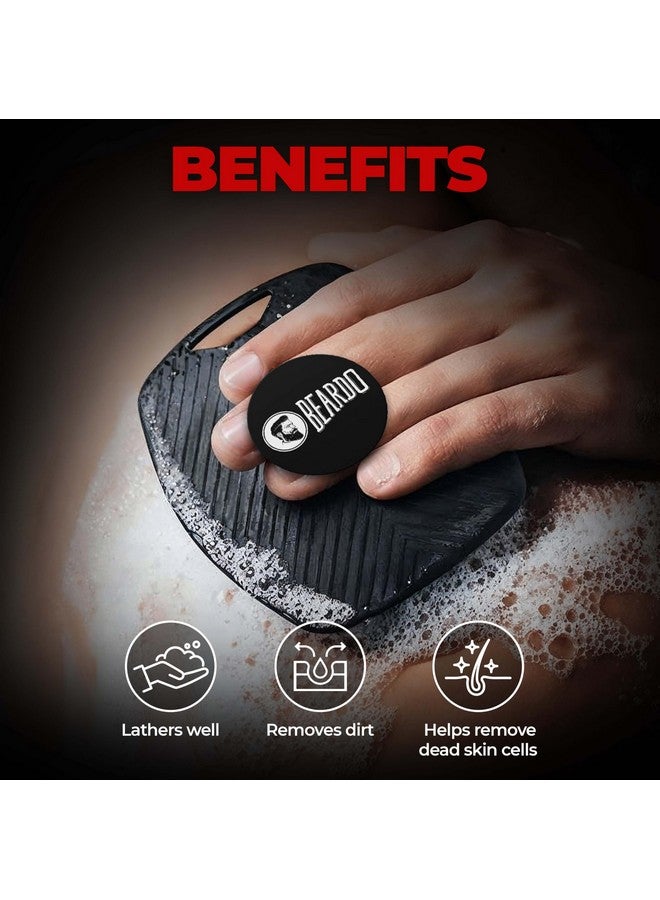 Beardo Silicone Body Scrubber Bath Brush for Men | Cleanses, Exfoliates & Removes Dead Skin | Super Soft Silicone Bristles | Lathers Well | Ergonomic No-Slip Handle, Body Scrubber for Men - Image 3