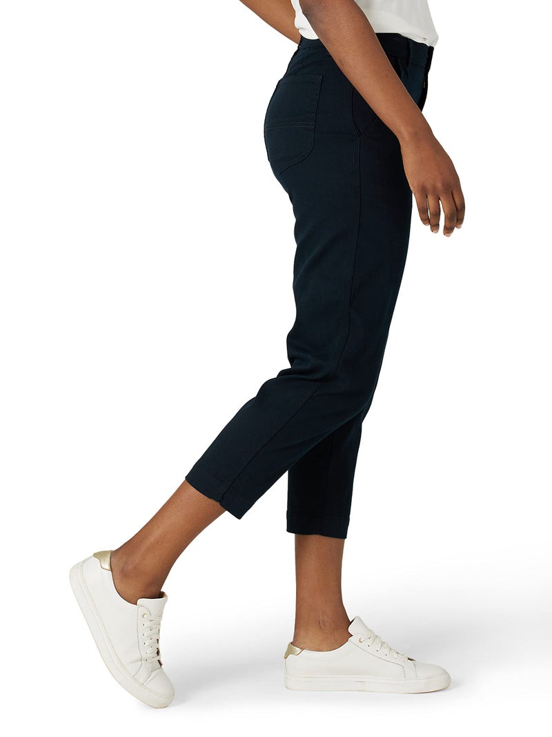 Lee Women's Legendary High-Rise Balloon Crop Pant, Black, 6 - Image 3