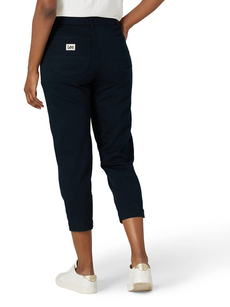 Lee Women's Legendary High-Rise Balloon Crop Pant, Black, 6 - Image 2