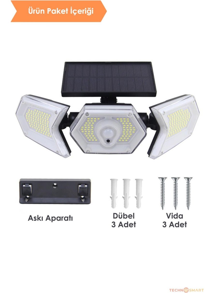 Technosmart 254 LED Solar Projector with Motion Sensor Solar Powered LED Garden Lamp Rechargeable  - Image 4