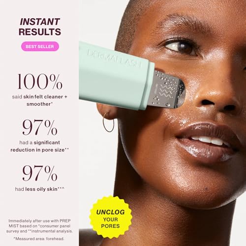 DERMAFLASH DERMAPORE+ Skin Care Device, Ultrasonic 2-in-1 Pore Extractor and Skincare Infuser, Seafoam - Image 2
