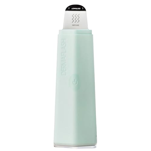 DERMAFLASH DERMAPORE+ Skin Care Device, Ultrasonic 2-in-1 Pore Extractor and Skincare Infuser, Seafoam - Image 1