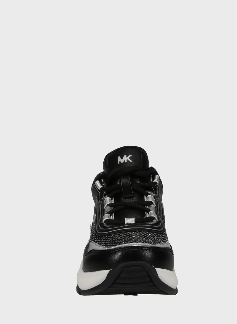 Michael Kors Youth Olympia Low Top Lace Up Sneakers