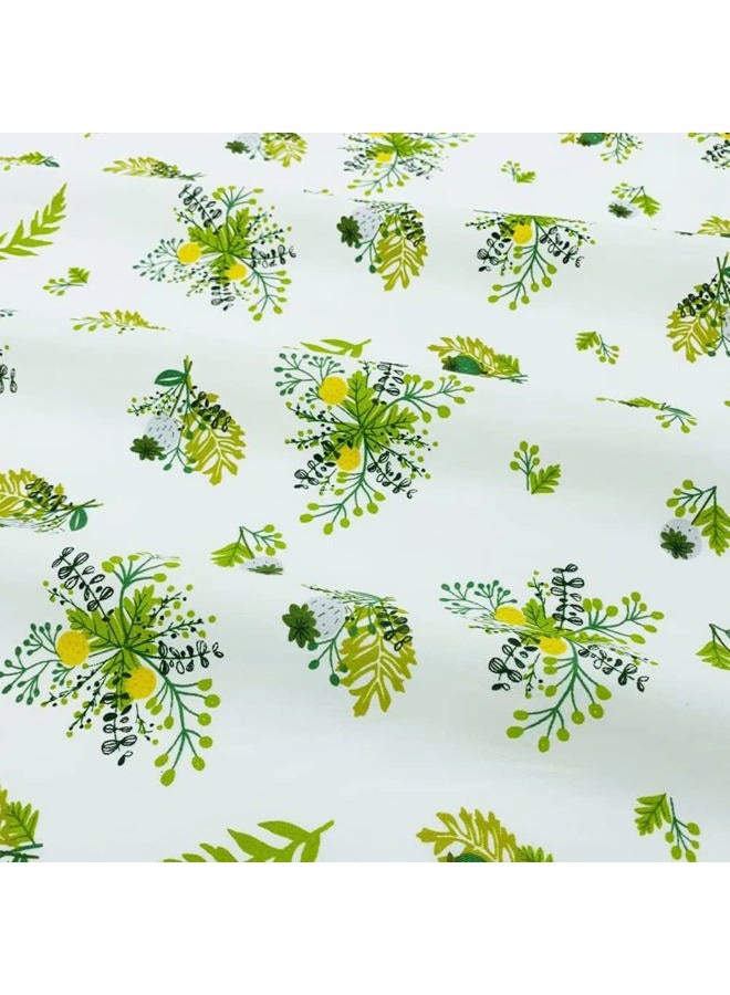 QiMicody حزم قماش فوات سميكة، 8 قطع 100% قطن 19.69” × 19.69” (50 × 50 سم) مربعات قماش للحياكة مسبقة القطع لصنع الأعمال اليدوية، تصميم غير متكرر (نمط زهور) - Image 5