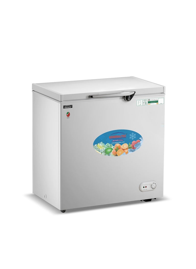 GENERALTEC Generaltec Single Door Chest Freezer - Model GF245L, 157 Liters Capacity, 1 Year Warranty, 5 Years Compressor Warranty 