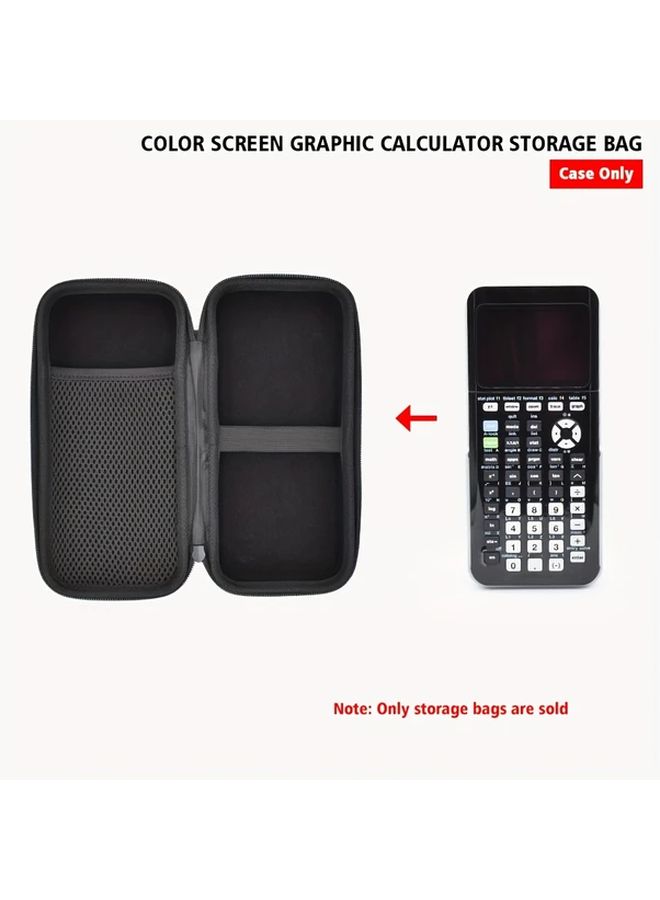 Black Graphing Calculator Storage Case With Handle Impact Resistant Scratch Protective Shell For School Use Cable Compatibility - Image 3