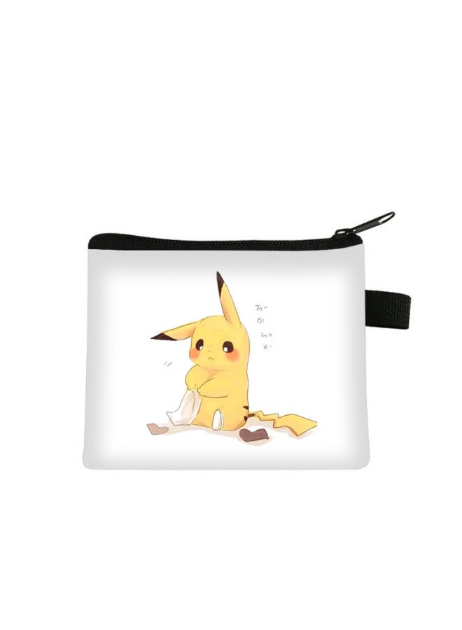 New Pikachu Coin Purse Student Mini Storage Bag Children's Portable Short Style High-end Large-capacity Bag