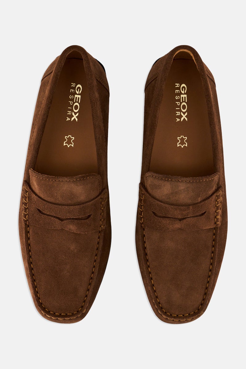 GEOX Men U Kosmopolis Grip Slip On Loafers, Brown - Image 3