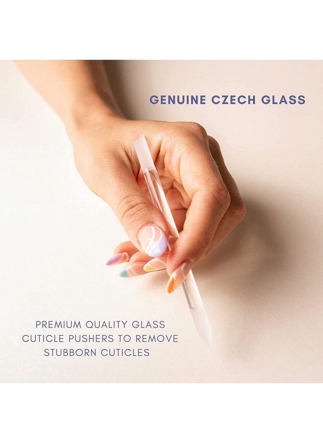 Bona Fide Beauty - Glass Cuticle Pusher By Bona Fide Beauty Dual Ended Manicure Stick Premium Czech Glass Manicure Tools - Image 1