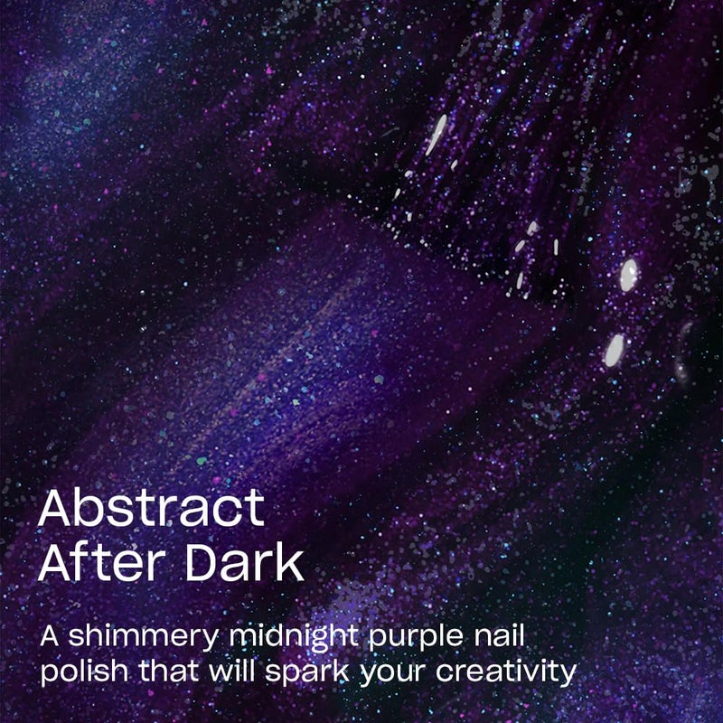 OPI Nail Lacquer Abstract After Dark | Opaque Dark Purple Shimmer Chip Resistant Nail Polish | Downtown LA Collection - Image 2