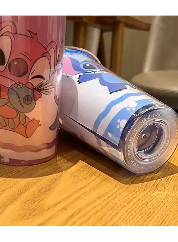 STITCH Disney Stitch 500ml Kids Water Bottle with Straw - Lilo & Stitch Gifts - Back to School Supplies  - Image 2