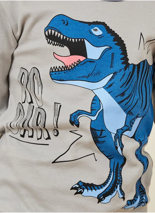 ستايلي Dinosaur Printed T-Shirt & Pyjama Set