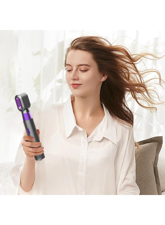 شركة يو في إنتربرايزز مجفف شعر منخفض الضوضاء، أداة تصفيف شعر 5 في 1، أداة تجفيف شعر عالية السرعة، أداة تصفيف شعر محمولة بتصميم هادئ، مع فرشاة دوارة ومجفف هواء ساخن بتحكم حراري - Image 3
