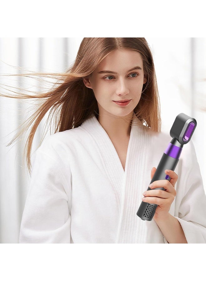 شركة يو في إنتربرايزز مجفف شعر منخفض الضوضاء، أداة تصفيف شعر 5 في 1، أداة تجفيف شعر عالية السرعة، أداة تصفيف شعر محمولة بتصميم هادئ، مع فرشاة دوارة ومجفف هواء ساخن بتحكم حراري - Image 4