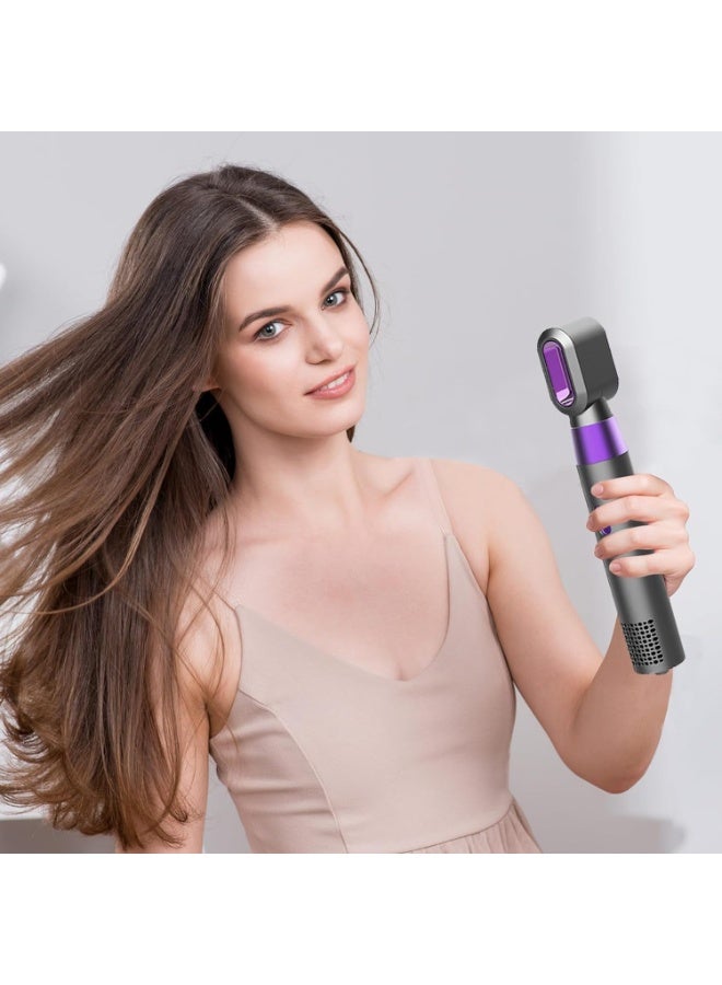 شركة يو في إنتربرايزز مجفف شعر منخفض الضوضاء، أداة تصفيف شعر 5 في 1، أداة تجفيف شعر عالية السرعة، أداة تصفيف شعر محمولة بتصميم هادئ، مع فرشاة دوارة ومجفف هواء ساخن بتحكم حراري - Image 2