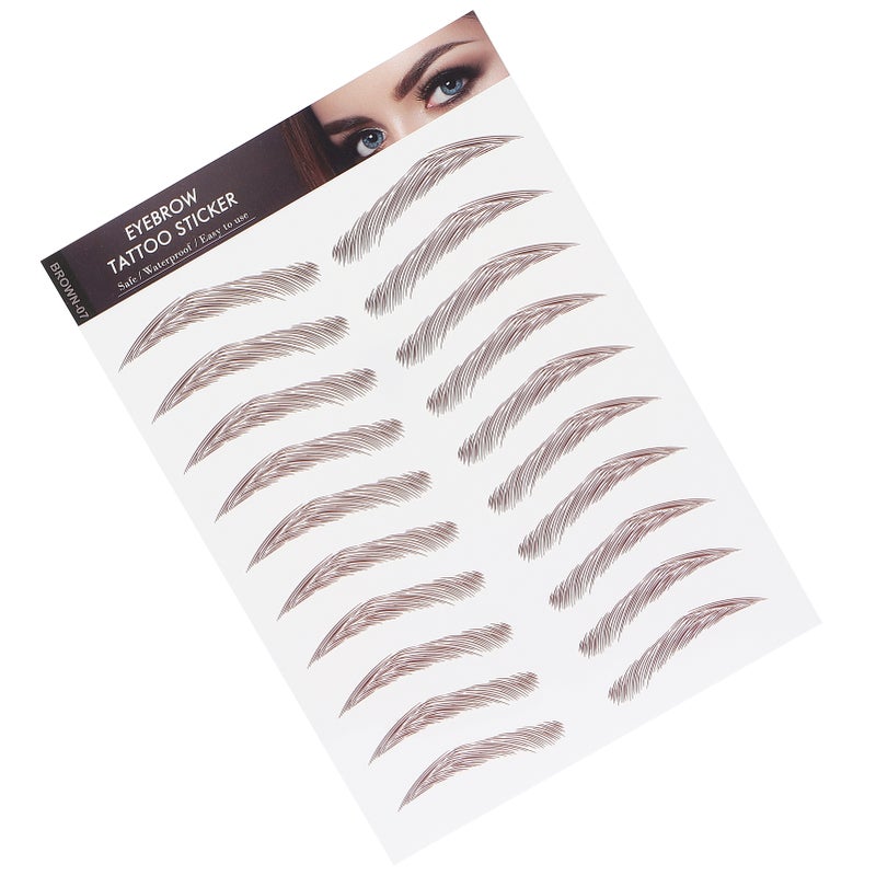 Professional Waterproof Eyebrow Tattoo Sticker Eyebrow Transfer Sticker for WomenBROWN-07 - Image 5