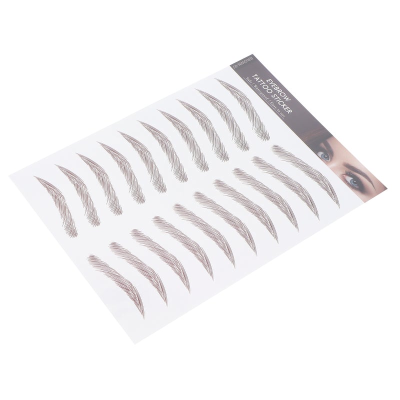 Professional Waterproof Eyebrow Tattoo Sticker Eyebrow Transfer Sticker for WomenBROWN-07 - Image 2