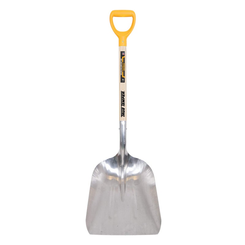 True Temper 1681400 Aluminum Scoop Shovel with Hardwood D-Grip Handle - Image 1