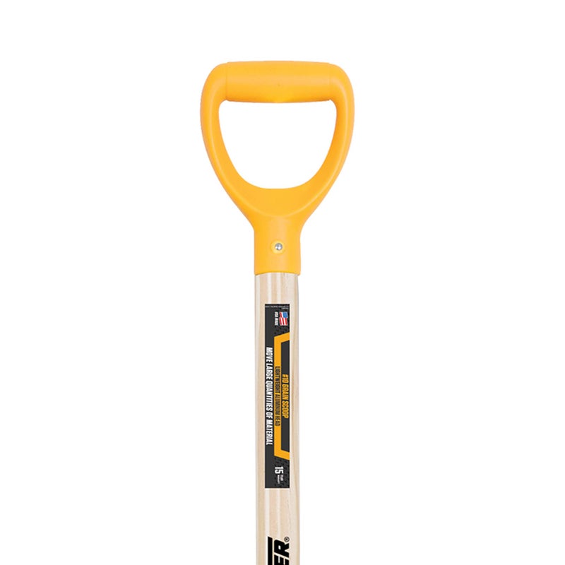True Temper 1681400 Aluminum Scoop Shovel with Hardwood D-Grip Handle - Image 3