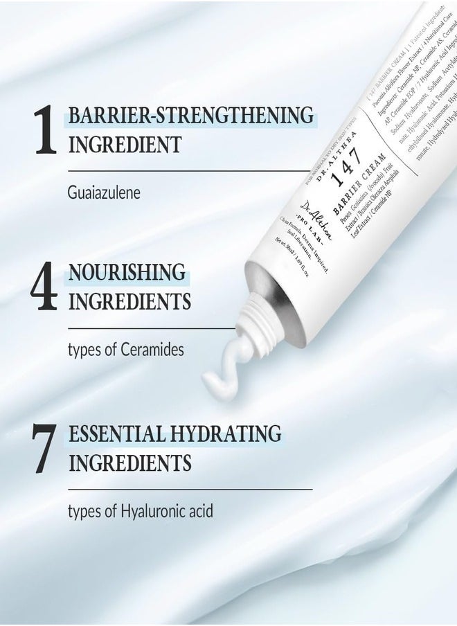 Dr.althea Dr. Althea 147 Barrier Cream | Daily Skin Barrier Repair Care | Deep Hydrating with Hyaluronic Acid & Ceramides | Korean Vegan Skincare for All Skin Types | 1.7 Fl Oz (50ml)  - Image 2