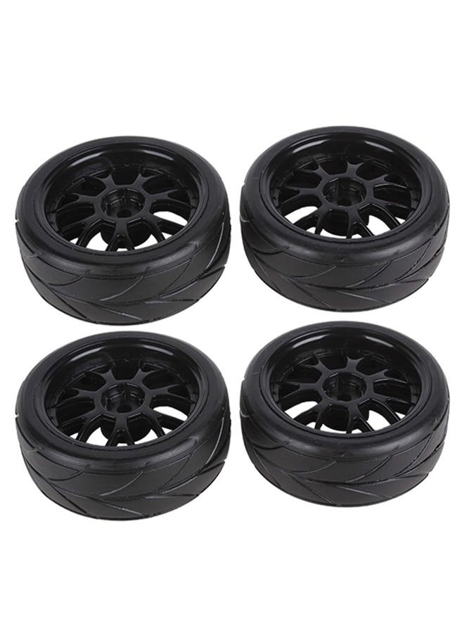 BQLZR Y shape Hub Wheel Rim&Tires HSP 1:10 On-Road RC Flat Racing Car 20106 Pack Of 4 - Image 1