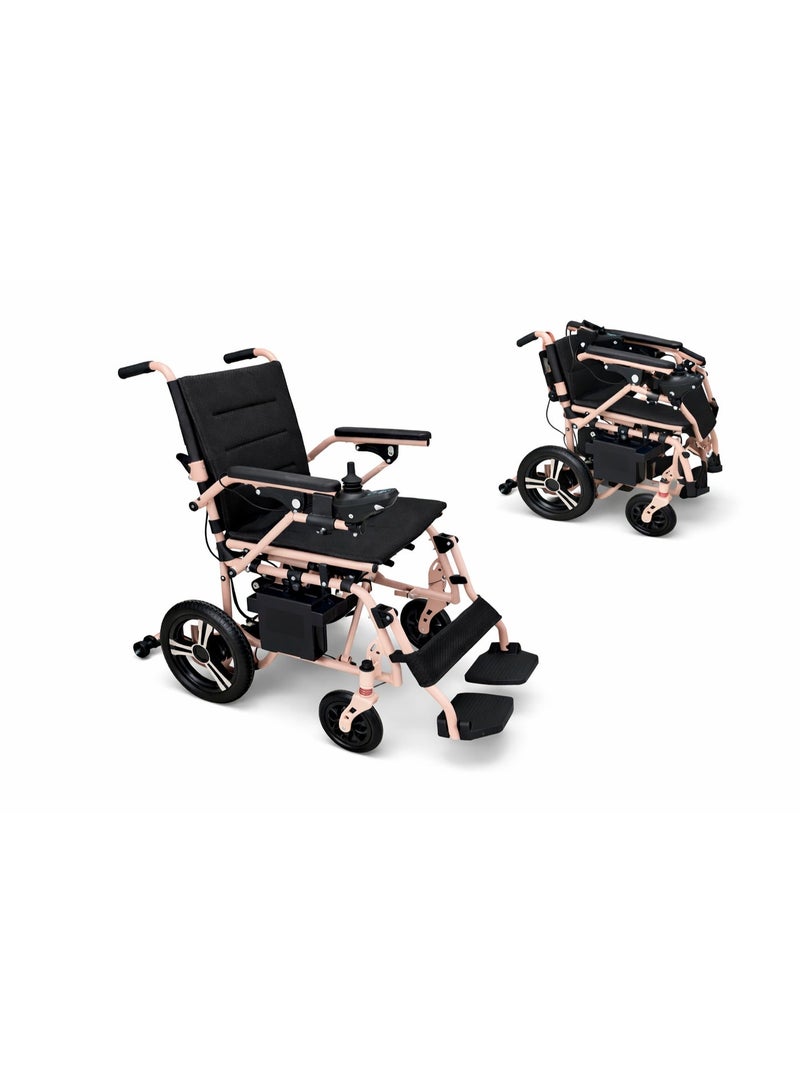 Enjoycare Lightweight Foldable Electric Wheelchair, 24V 12Ah Lithium Battery, Dual 200W Brushless Motors, 110kg Capacity, Portable Aluminium Mobility Chair with Joystick Control – 15km Range - Image 1