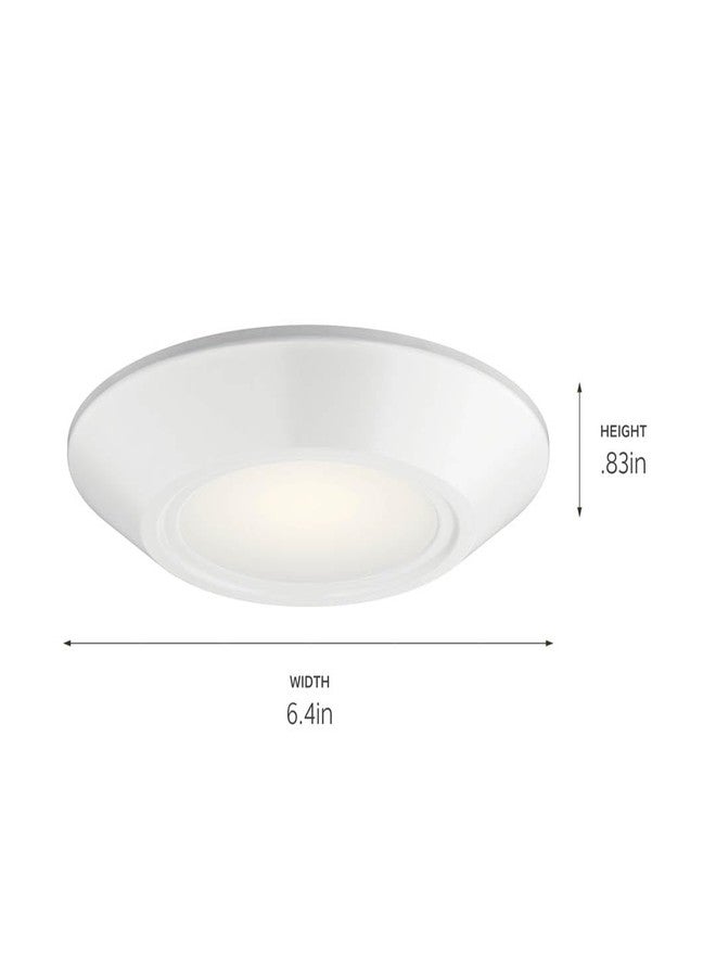Kichler Horizon LED Downlight in White, 6.4" Flush Mount Interior Dimmable Light, 3000K, Wet Rated Integrated LED, (6.4" W x 1.3" H), 43873WHLED30, White - Image 2
