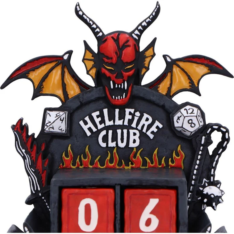 Nemesis Now Stranger Things Perpetual Calendar Hellfire Club 15cm