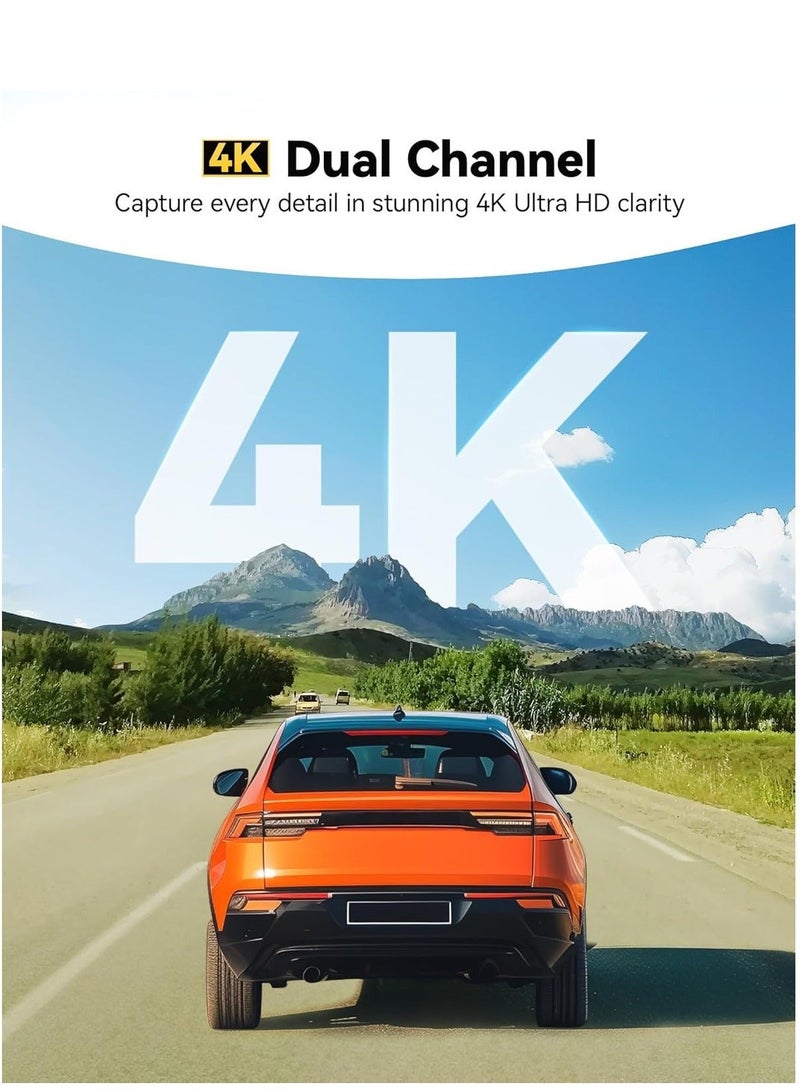 WOLFBOX G850 PRO 12" 4K Mirror Dash Cam, ADAS & 5.8GHz WiFi Smart Rearview Mirror for Cars & Trucks, Night Vision, Included 64GB Card & GPS - Image 2